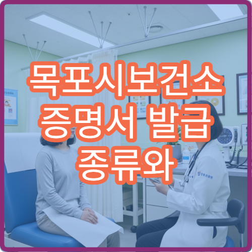 목포시보건소 증명서 발급 종류와 준비물 총정리