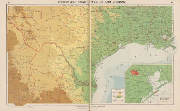 Western Gulf Region of U S A and Part of Mexico 1943