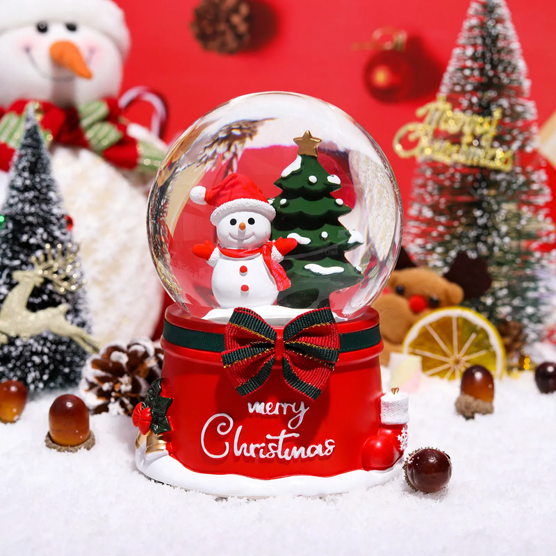 Weihnachtliche Schneekugel-Spieluhr