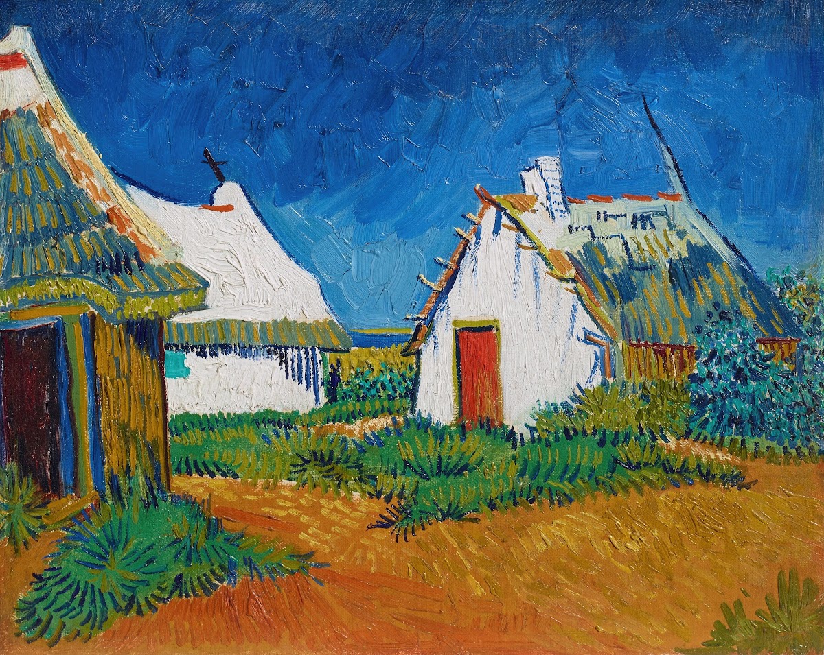 Three white cottages in Saintes Maries 1888