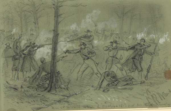 Skirmish between the Brooklyn 14th and 300 Rebel Cavalry 1862