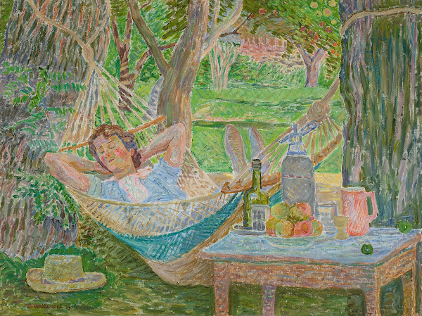 In a hammock 1933