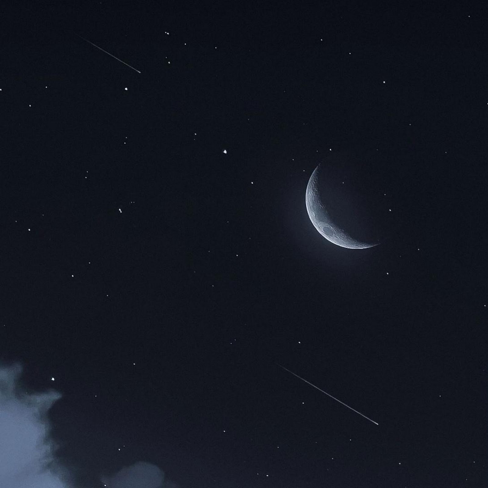 Download Crescent Moon Over Golden Field Full HD iPhone