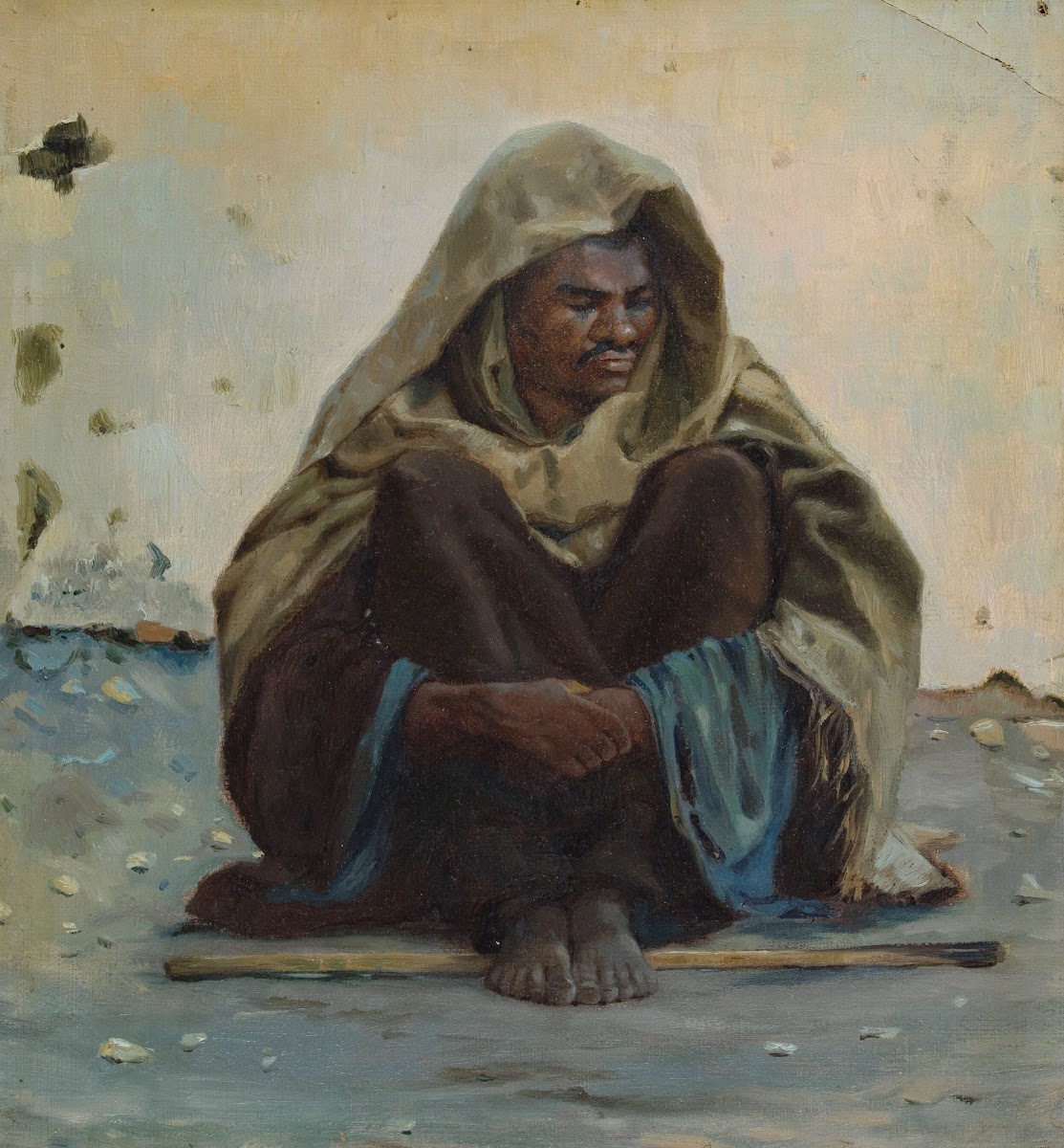 Arabe assis de face ca 1891