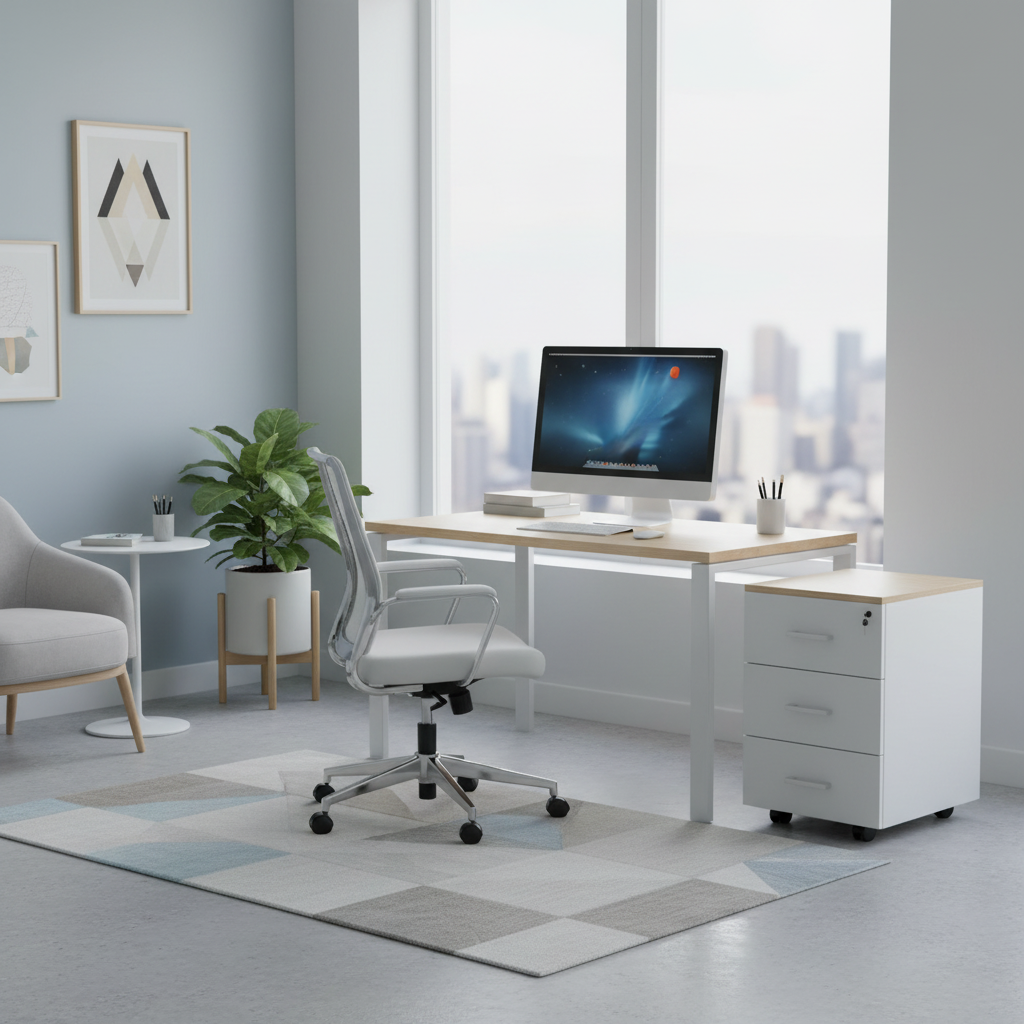 RADAR Color Three Drawer Mobile Pedestal With Central Lock