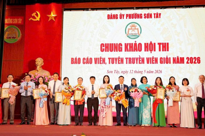 Chung khảo hội thi 'Báo cáo viên, tuyên truyền viên giỏi' phường Sơn Tây - Đài Phát thanh và truyền hình Hà Nội
