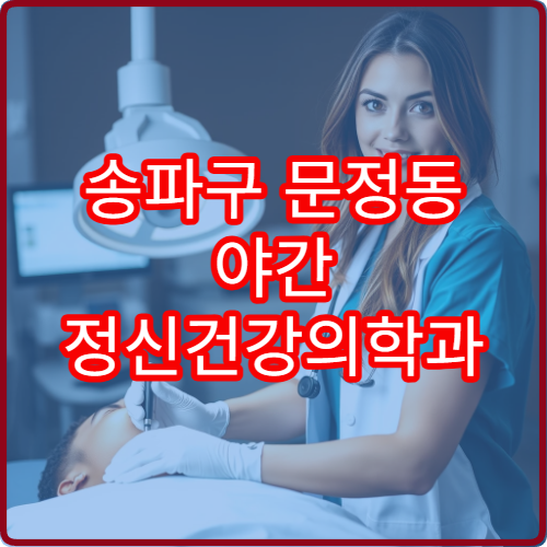 송파구 문정동 야간 정신건강의학과 진료 병원 상담 예약 정보
