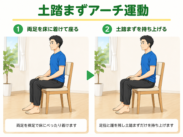 土踏まずアーチ運動