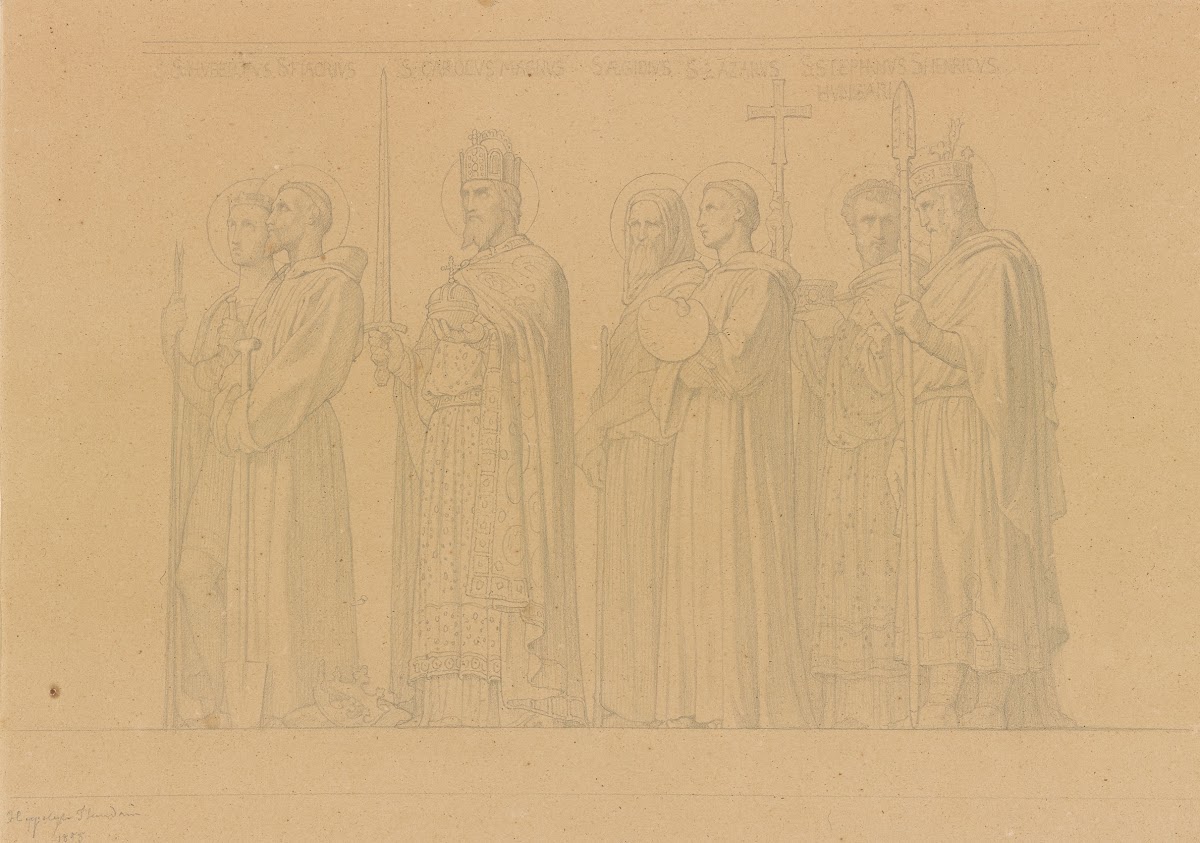 Study of Seven Saints for the Nave of the Church of Saint Vincent de Paul Paris