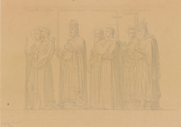 Study of Seven Saints for the Nave of the Church of Saint Vincent de Paul Paris