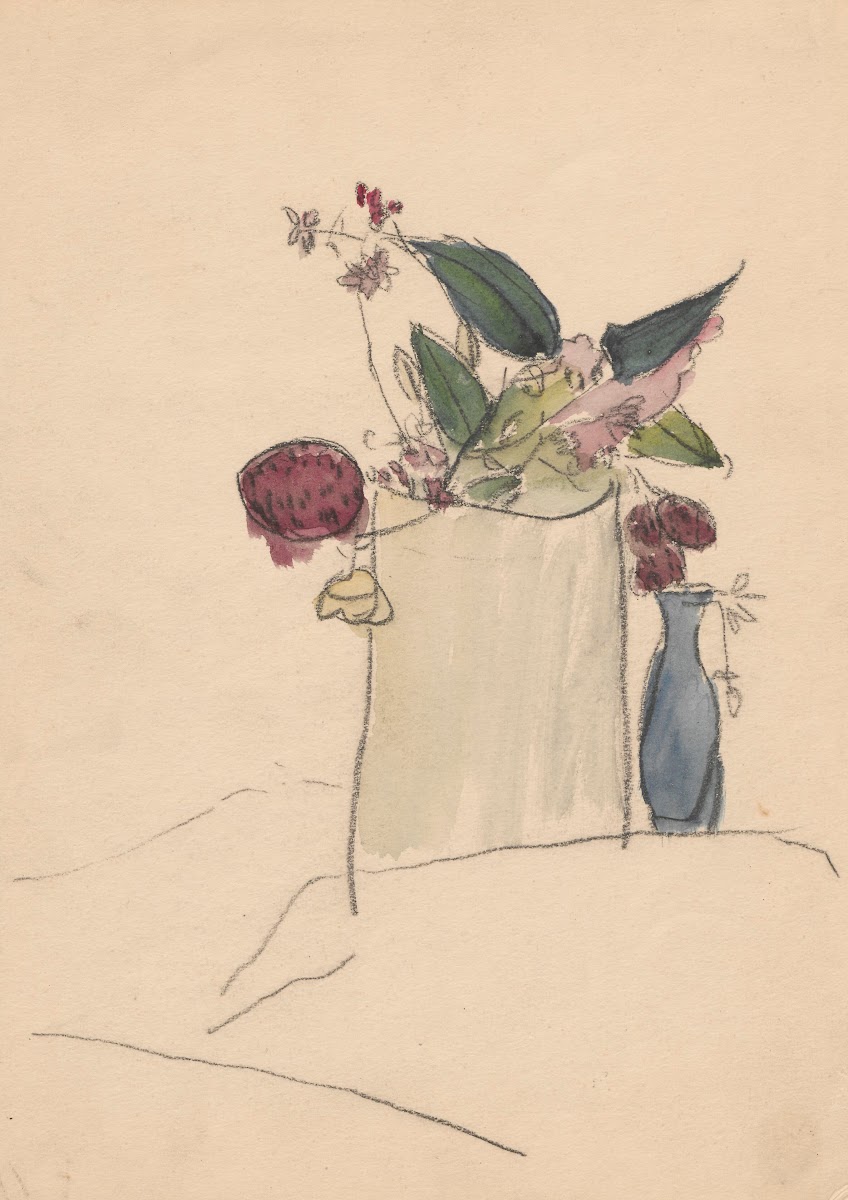Martwa natura z kwiatami w dwóch wazonikach 1917