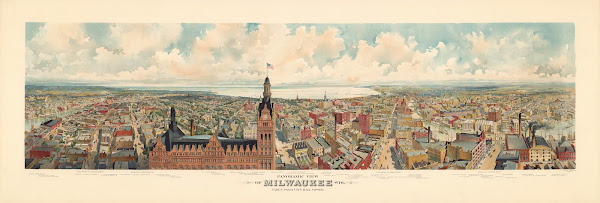 Panoramic View Of Milwaukee Wis 1898