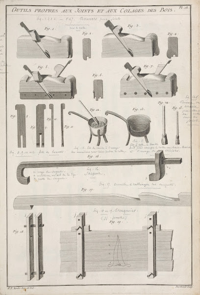 Outils propres aux joints et aux colages des bois 1769 1774