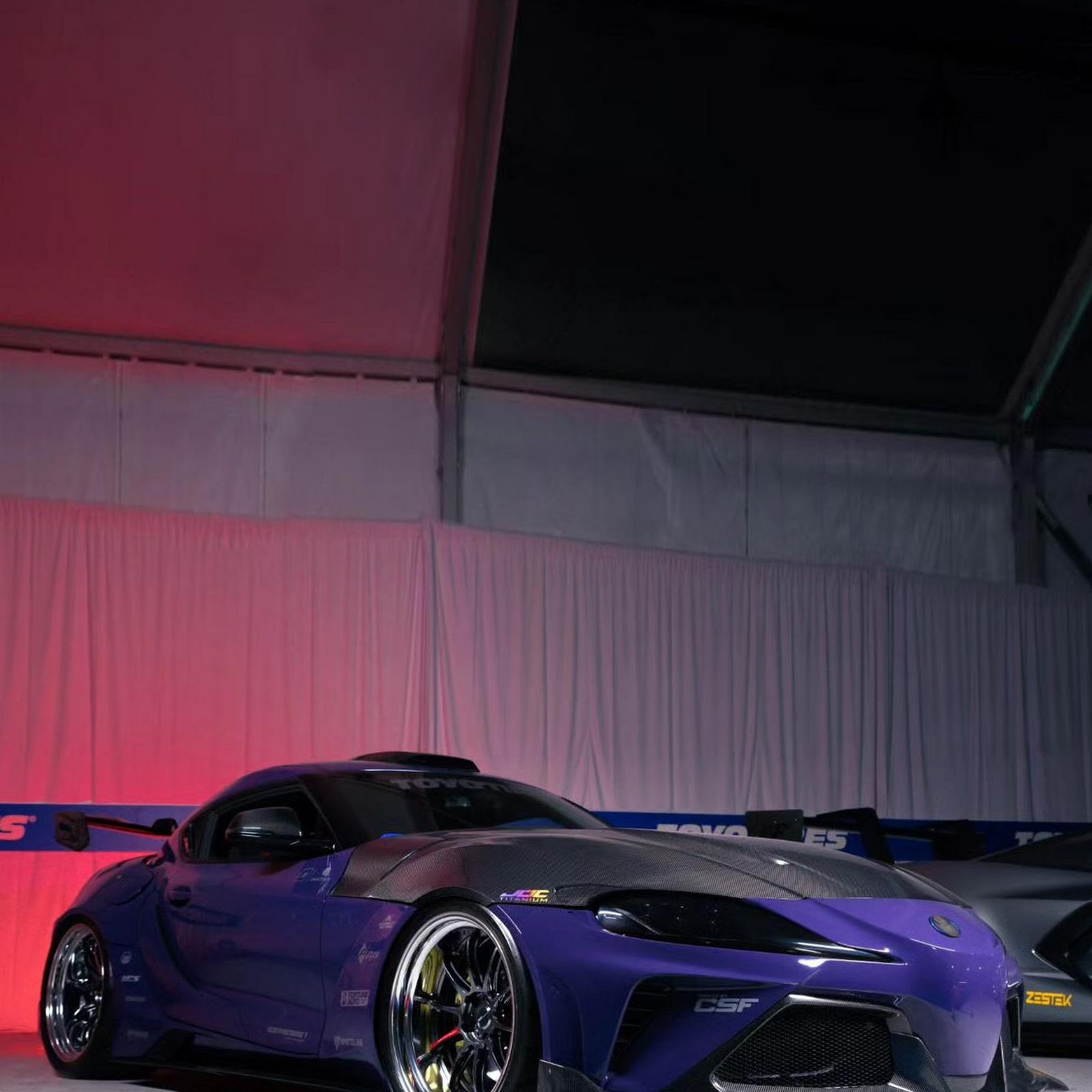 Download Purple Toyota GR Supra Exhibition Full HD iPhone