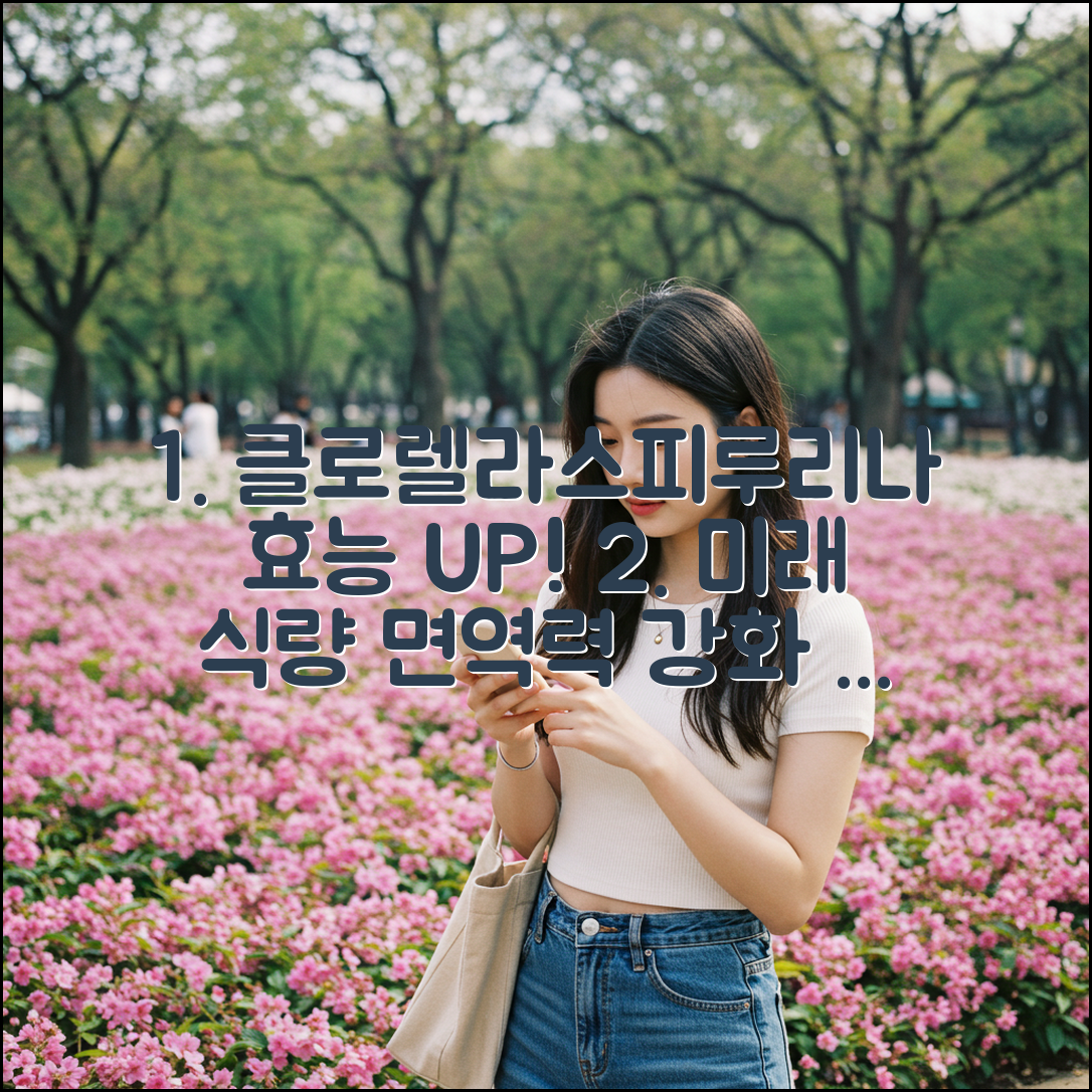 클로렐라/스피루리나 효능 3가지: 미래 식량 & 면역 UP!