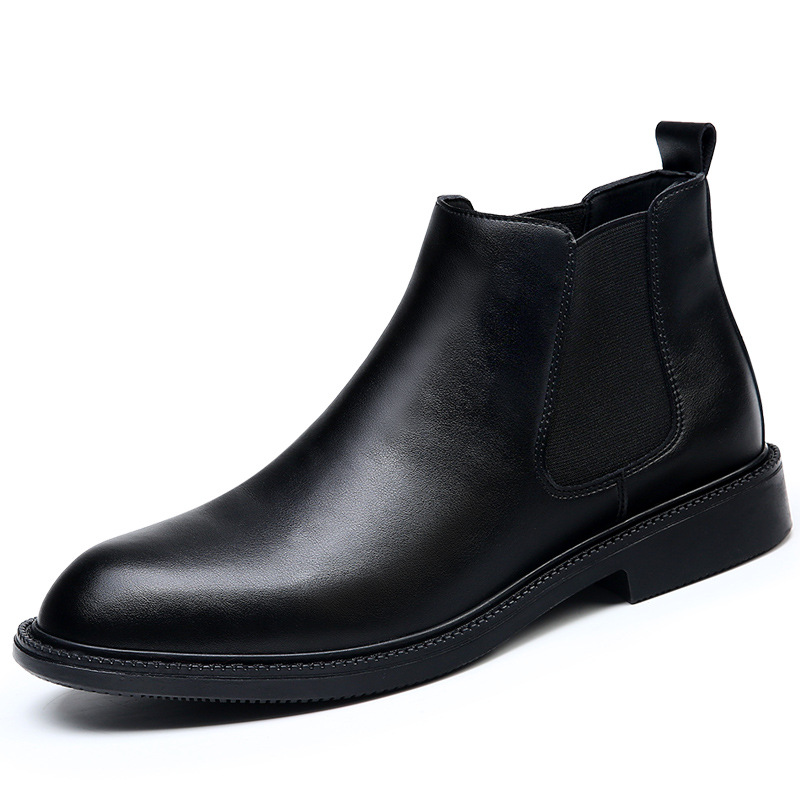 Herren-Chelsea-Boots im britischen Stil, gefüttert