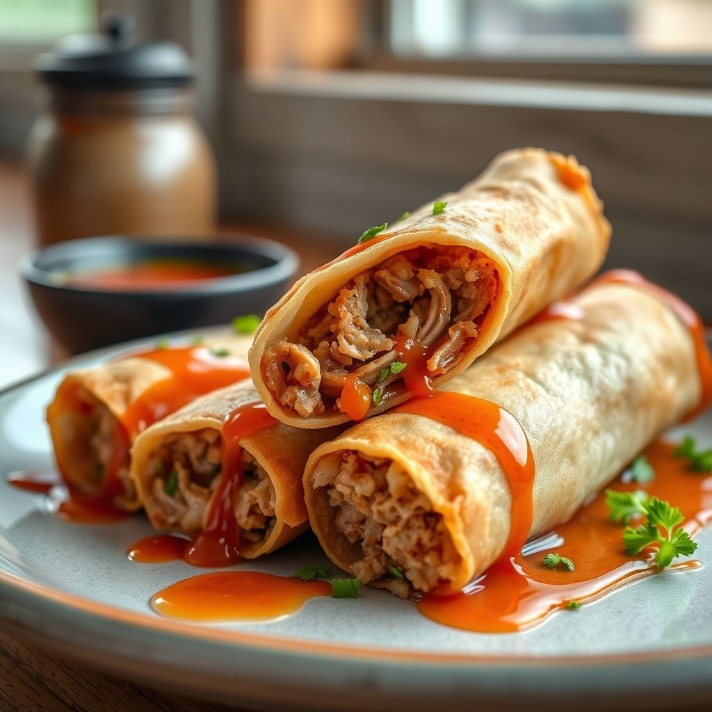 Juicy Pulled Pork Egg Rolls Recipe – Easy, Crispy Appetizer finished