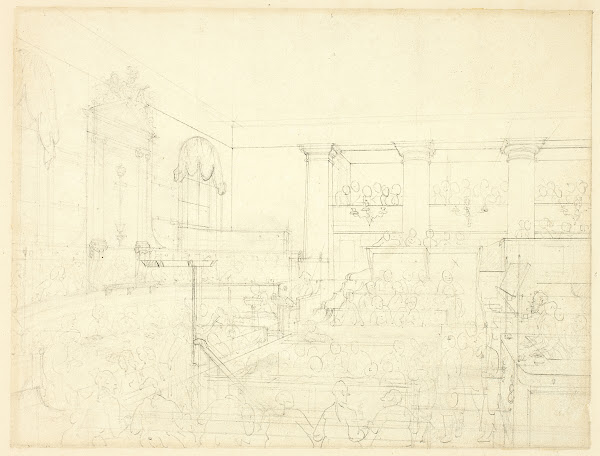 Study for Old Bailey from Microcosm of London c 1809