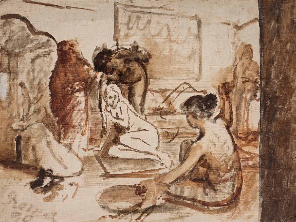 Sketch for the 1st composition of the painting Potocka in Bakhchisaray 1897   18
