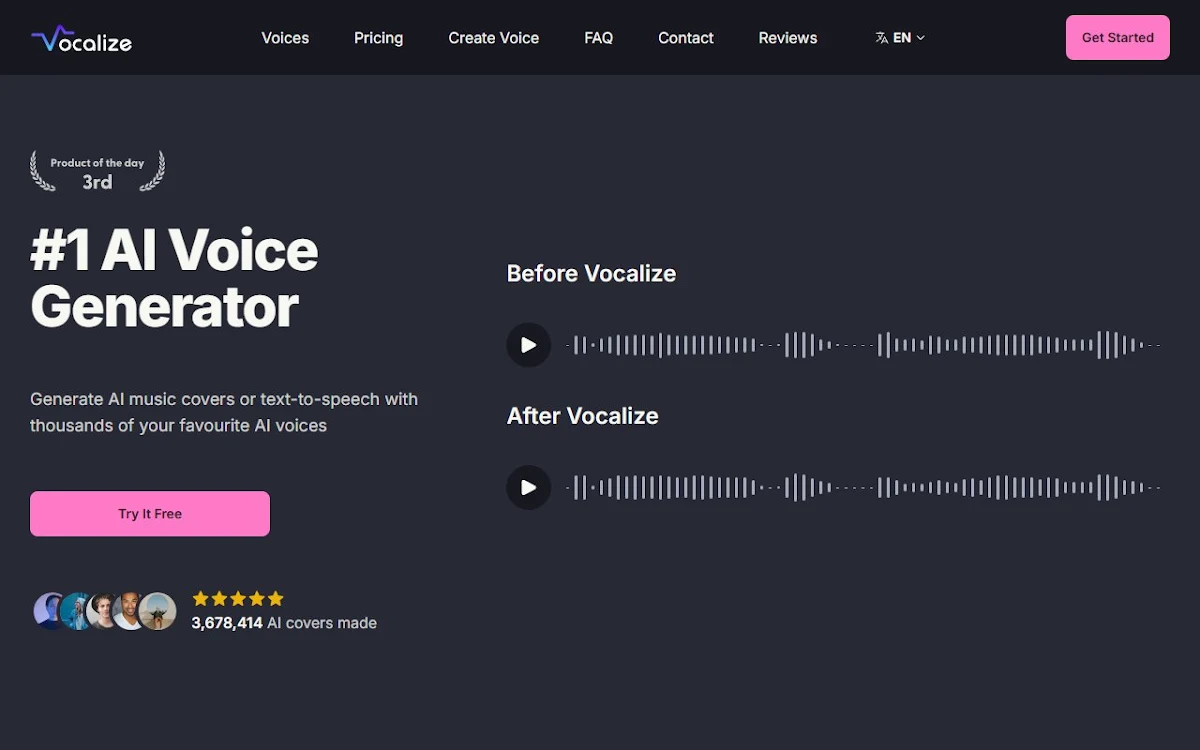 Captura de vocalize.fm
