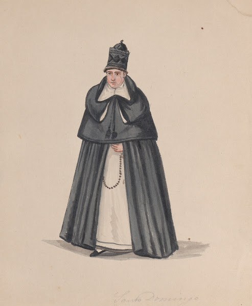 A priest from the order of Santo Domingo Saint Dominic ca 1848