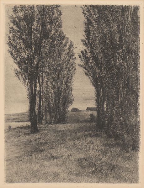 Pasture landscape with poplars 1896