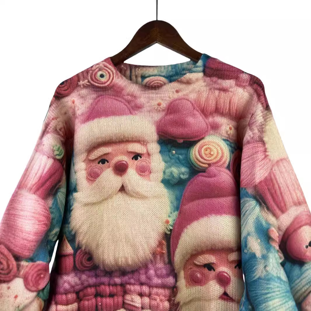 Festive knitted sweater with 3D Christmas motif