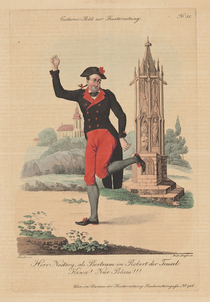 Johann Nepomuk performing in the 1833 stage production Robert der Teuxel 1838