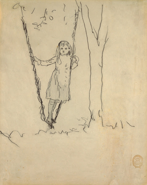 Girl Standing on a Swing 1879