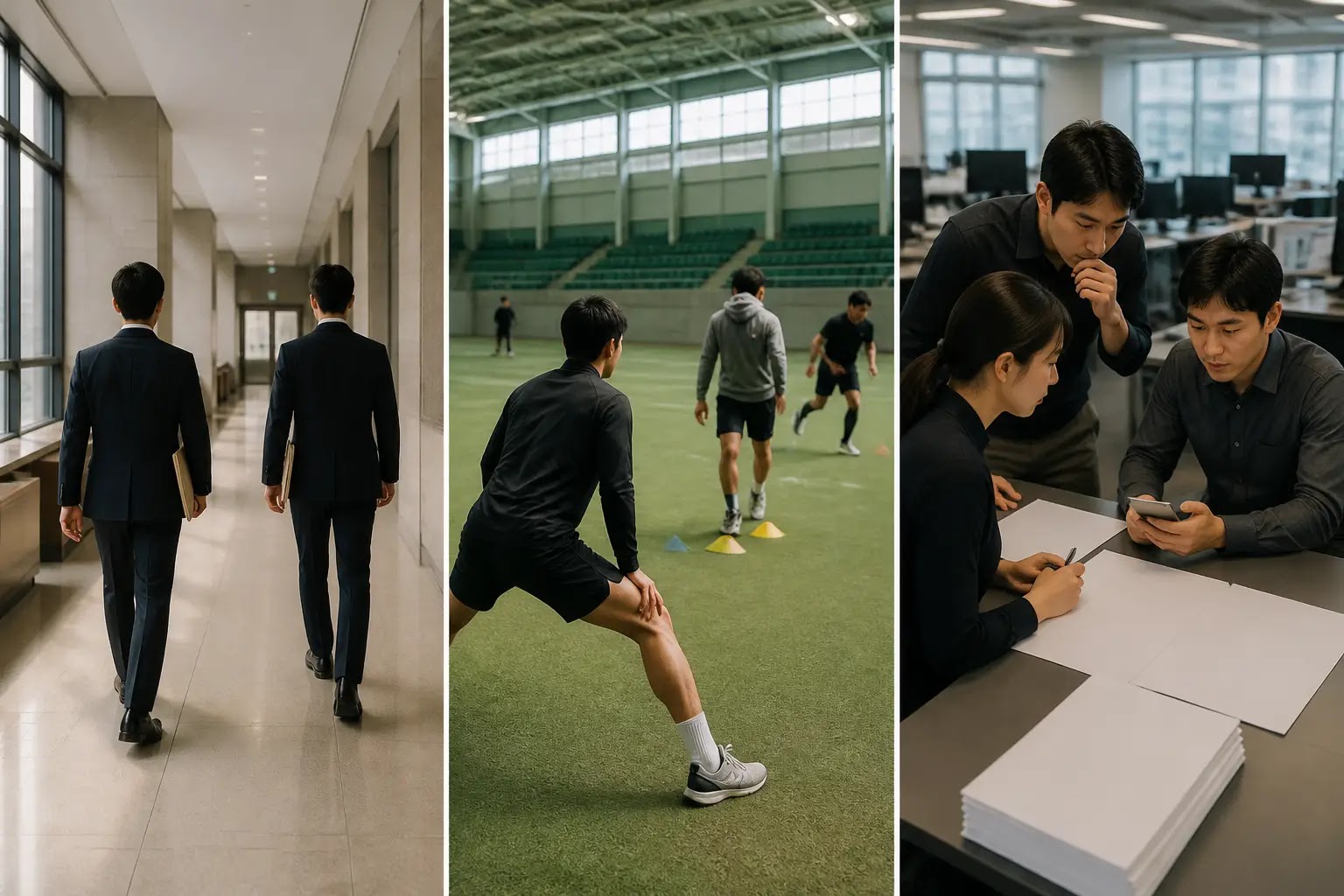 AI-generated Sports Daily Brief multi-story editorial montage