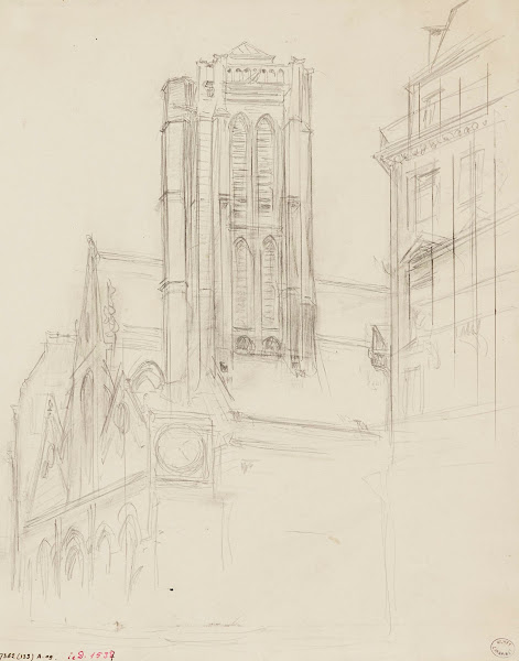 Façade et tour de Saint Nicolas des Champs 3ème arrondissement 1895   1905