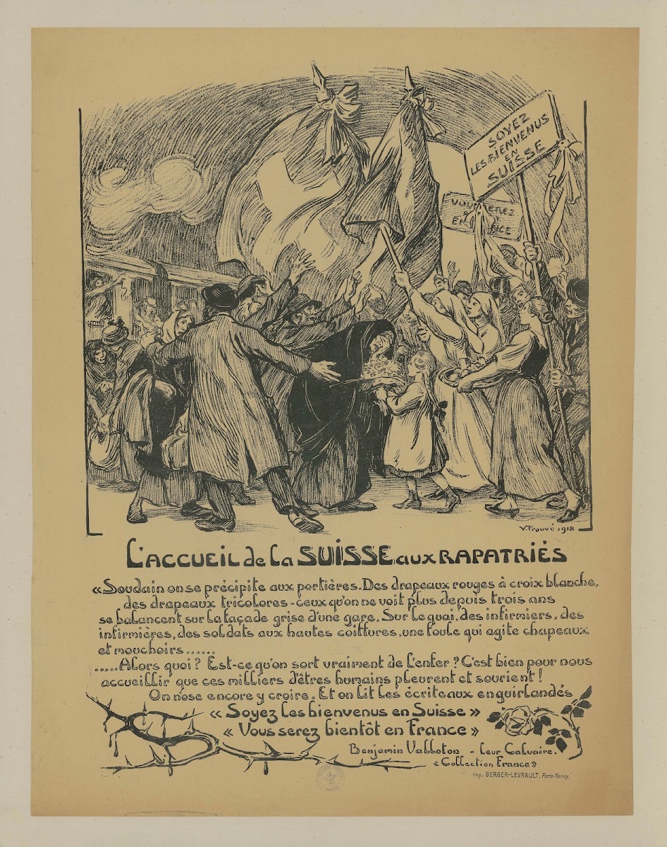 Laccueil de la Suisse aux rapatriés 1918