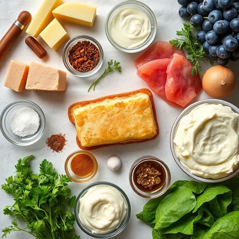 Ingredients for Easy Mini Croque Monsieur Recipe with Creamy Béchamel – Quick & Delicious