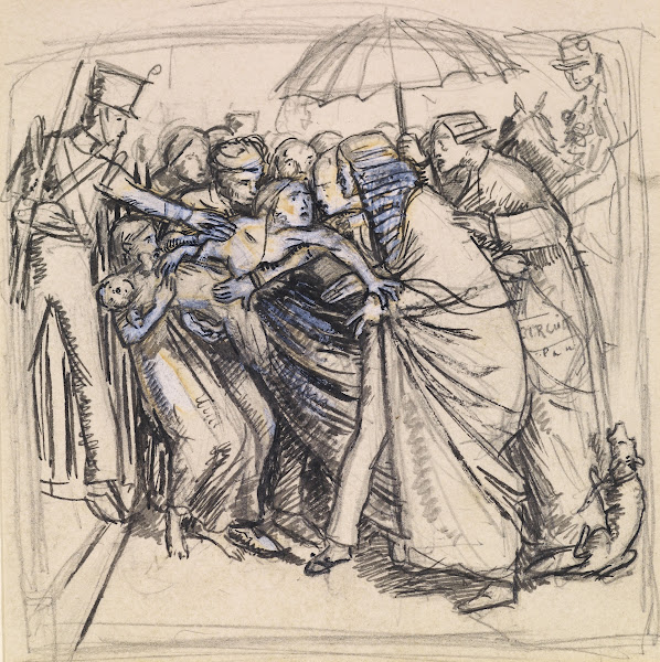 The Prisoners Wife  Sketch of the Wife confronting Judge 1853 54