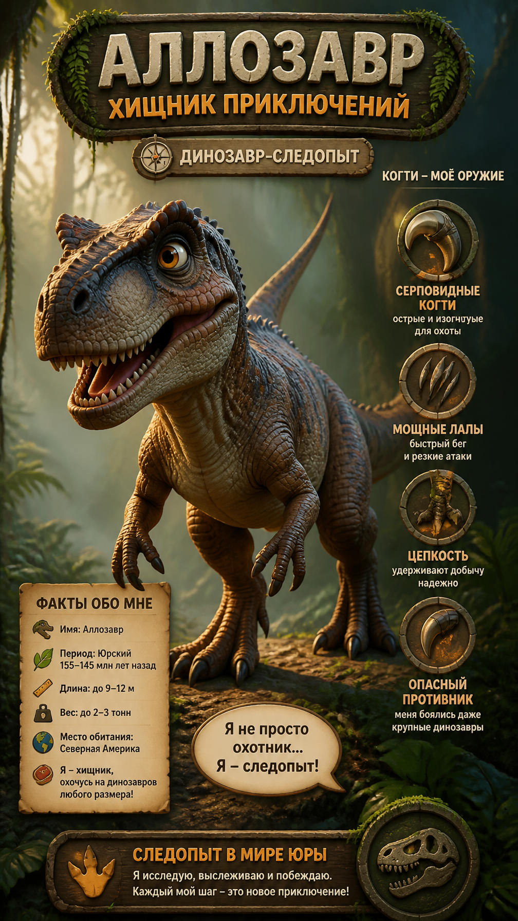 Allosaurus Depredador De Aventuras Infografía