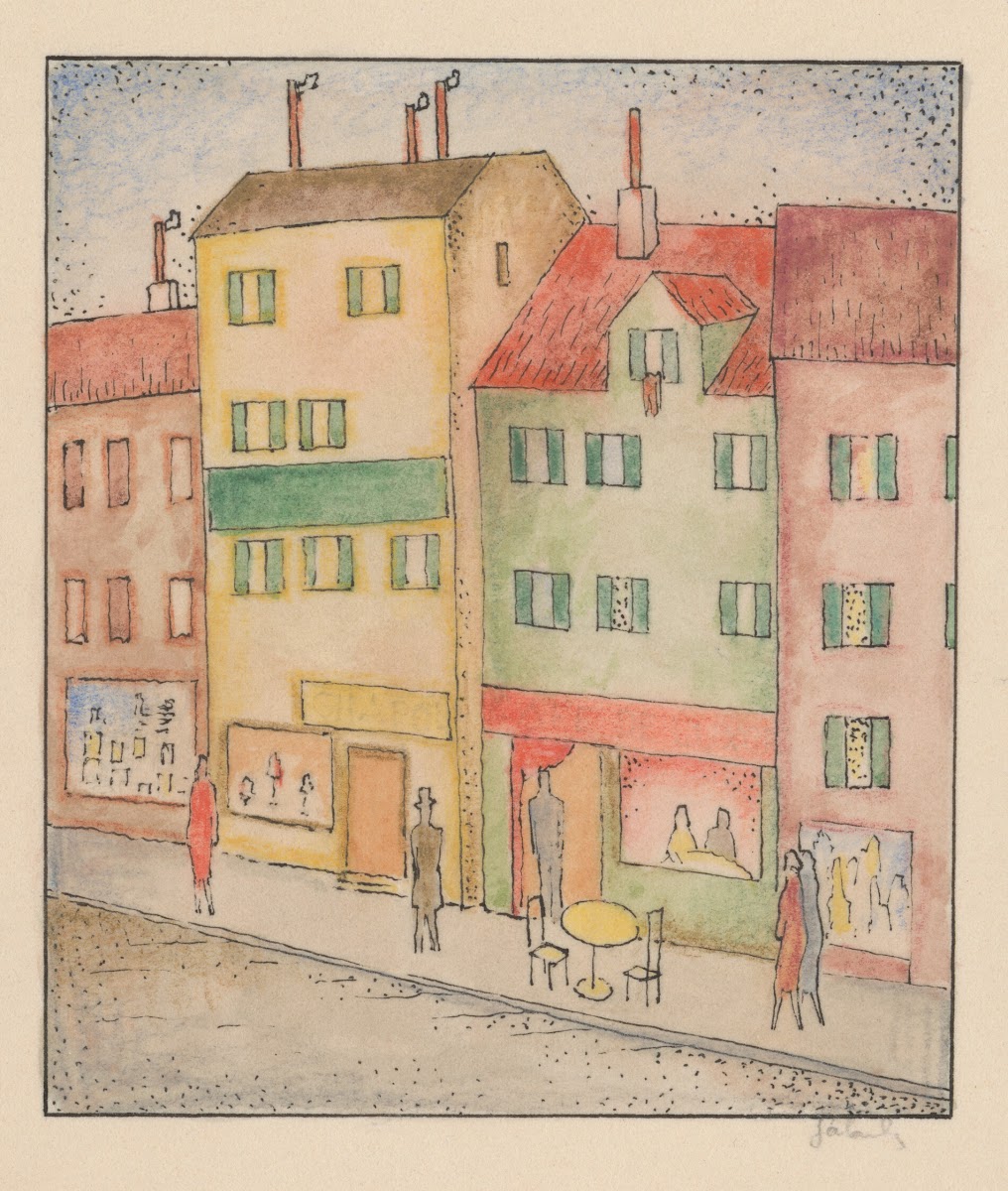 Street with a pastry shop 1926 1928