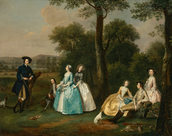 Group portrait of Peregrine Bertie 3rd Duke of Ancaster 1714 1778 with his broth