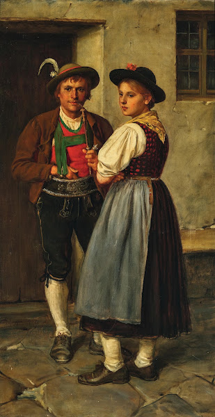 A Young Couple at the Entrance 1907