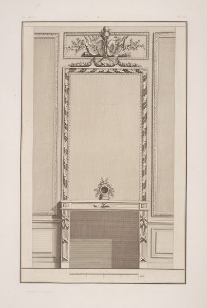 Design for mantelpiece and rectangular wall niche 1875 1890