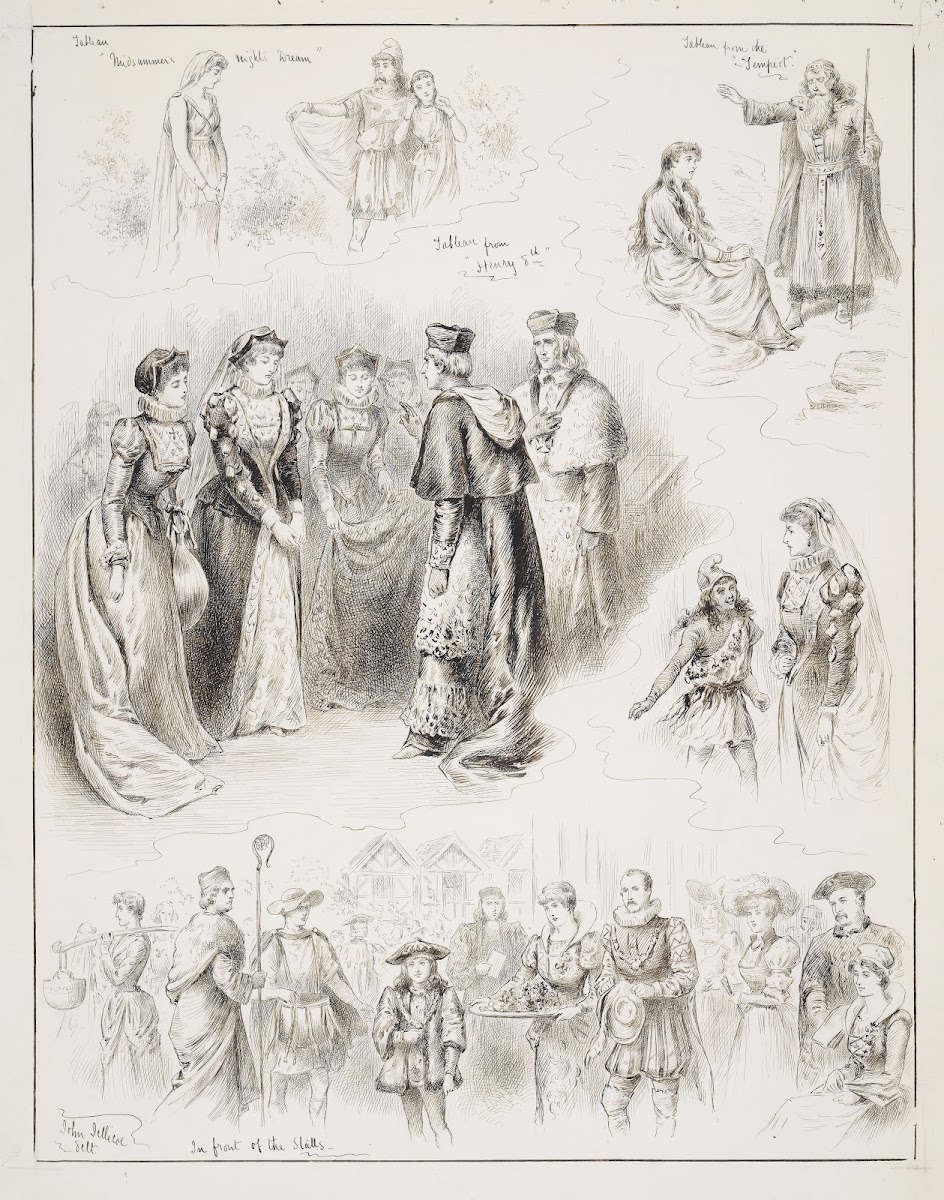 Tableaux scenes from King Henry VIII Midsummer nights dream The Tempest and a sc