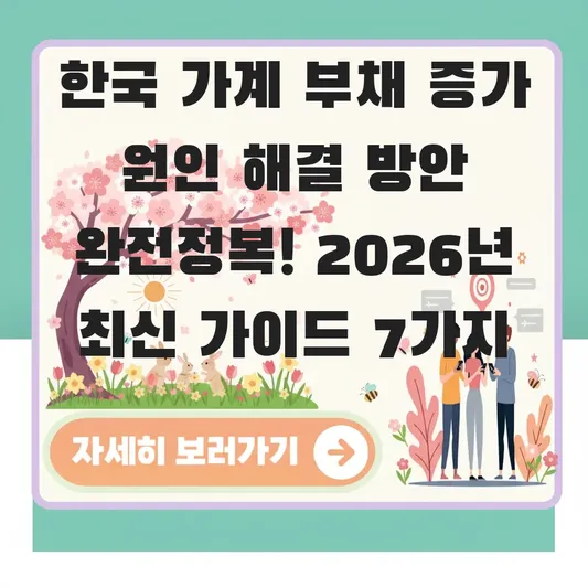 한국 가계 부채 증가 원인 해결 방안