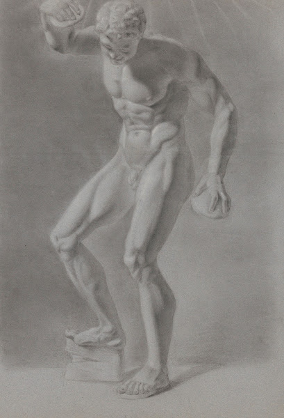 Figuurstudie van een staande man van voren gezien 1826