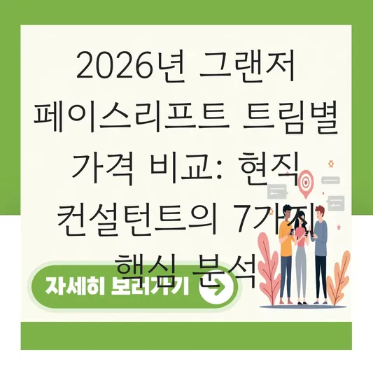 그랜저 페이스리프트 트림별 가격 비교