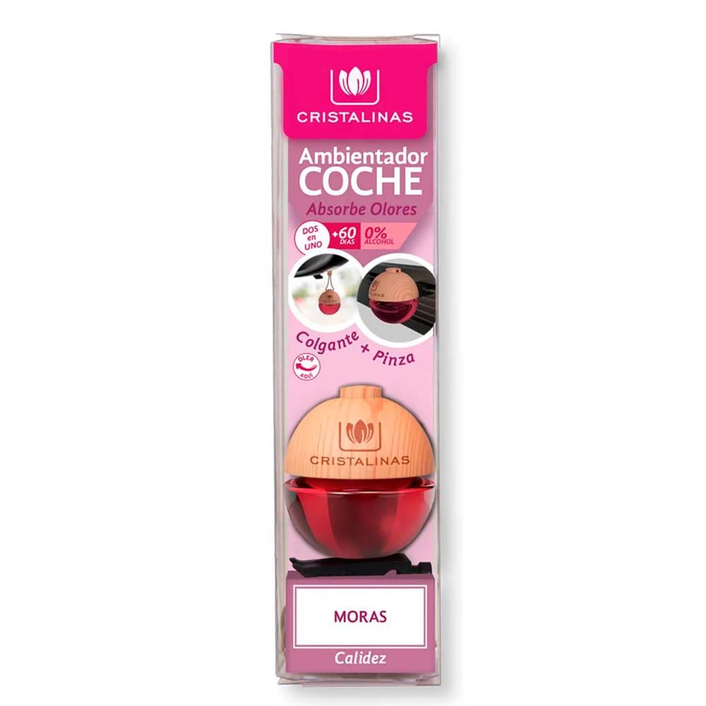 Ambientador para coche Cristalinas™ aroma moras