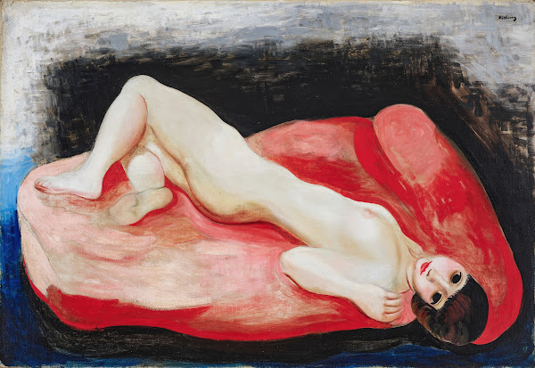 Nu étendu sur un divan rouge 1927