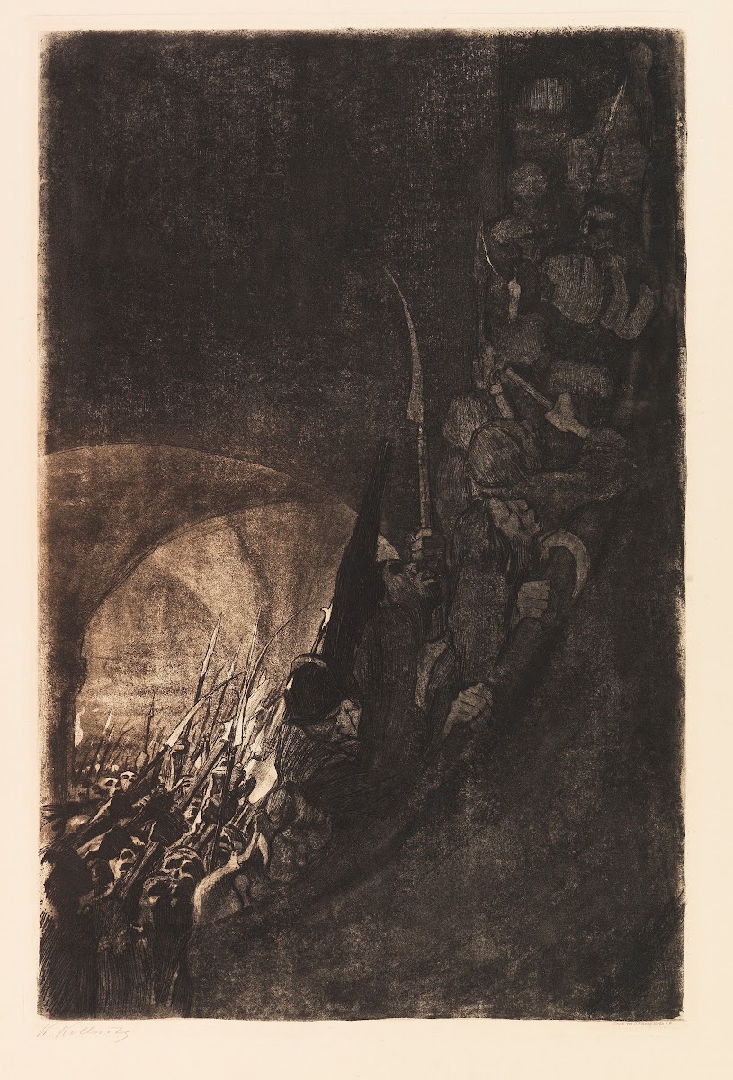 Bewaffnung in einem Gewölbe 1906