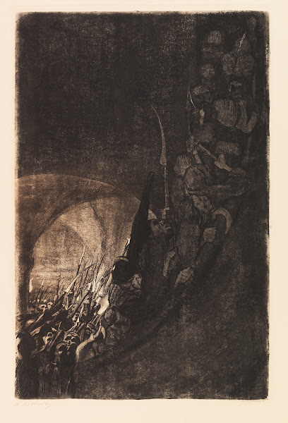 Bewaffnung in einem Gewölbe 1906