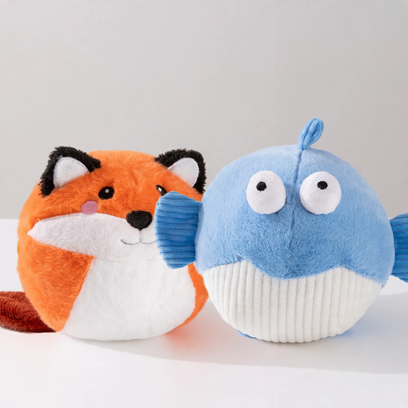Jumping Plush Toy Ball with Sound for Dogs