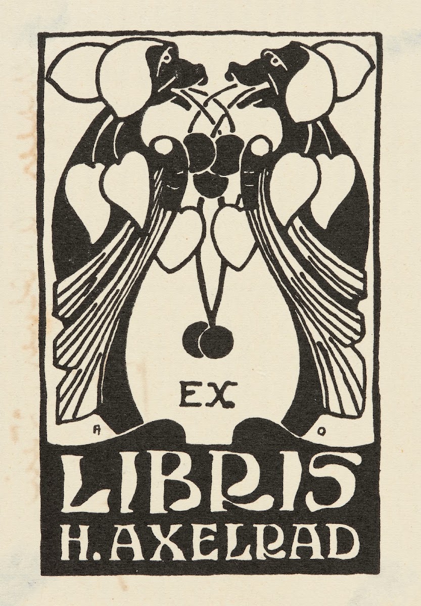 Bookplate of H Axelrad 1910