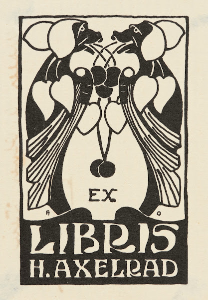 Bookplate of H Axelrad 1910